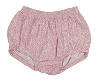 Bílo-růžové květované bavlněné kraťasy Jojo Maman Bébé