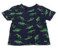 Tmavomodré tričko s dinosaury Primark