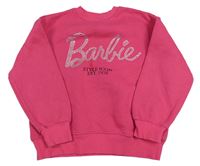 Fuchsiová mikina s nápisem z kamínků - Barbie Zara