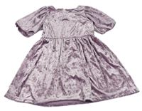 Levandulové sametové šaty H&M