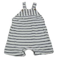 Bílo-černé pruhované teplákové laclové kraťasy Nutmeg