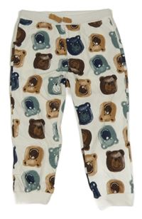 Smetanové tepláky s medvědy