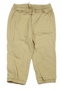 Béžové plátěné kalhoty Kiabi