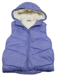 Levandulová šusťáková zateplená vesta s kapucí Dunnes