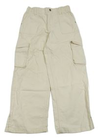 Smetanové wide leg cargo rifle Primark