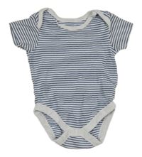 Bílo-tmavomodré pruhované body