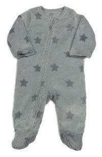 Šedý chlupatý overal s hvězdami F&F