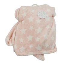 Nové - Světlerůžová chlupatá deka s hvězdami