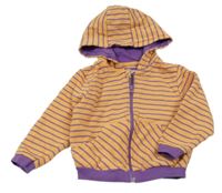 Oranžovo-fialová propínací mikina s kapucí Kuniboo