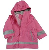 Růžová nepromokavá bunda s kapucí