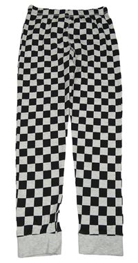 Světlešedo-černé kostkované pyžamové kalhoty F&F