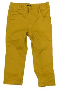 Okrové plátěné kalhoty Kiabi