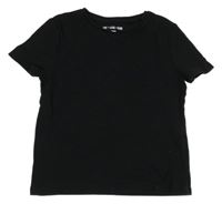 Černé žebrované crop tričko F&F