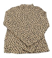 Hnědé triko s leopardím vzorem H&M