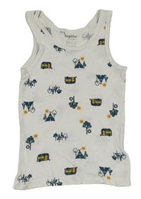 Bílé tílko s karavany a stromky Lupilu