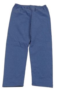 Nové - Tmavomodré melírované capri legíny