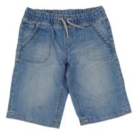 Modré riflové jogger kraťasy C&A