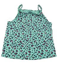 Tyrkysový vzorovaný crop top Y.F.K.