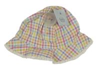 Nové - Bílo-barevný kostkovaný klobouk Debenhams