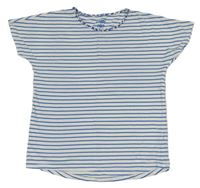 Bílo-modré pruhované tričko Tchibo