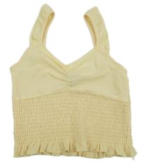 Žlutý crop top New Look