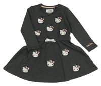 Antracitové teplákové šaty s Hello Kitty C&A
