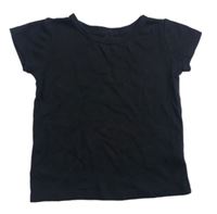Černé žebrované tričko Primark