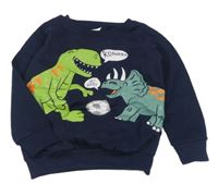 Tmavomodrá mikina s dinosaury Kiki&Koko