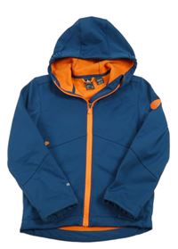 Petrolejovo-oranžová softshellová bunda s kapucí Mc Kinley