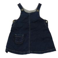 Tmavomodré riflové laclové šaty s kapsou M&S