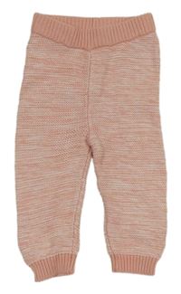 Světlerůžové melírované pletené tepláky Lupilu