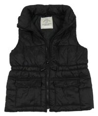 Černá šusťáková zateplená vesta s kapsami George