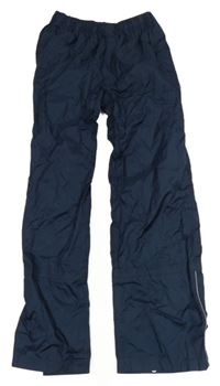 Tmavomodré šusťákové nepromokavé kalhoty crane