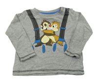 Šedé triko s veverkami Disney