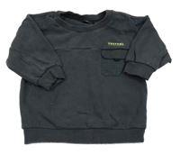 Tmavošedá mikina s kapsičkou Next