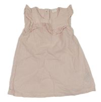 Světlerůžovo-bílé pruhované lehké šaty H&M