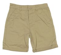 Světlebéžové plátěné chino kraťasy Denim Co.