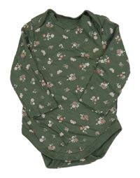Tmavozelené květované body C&A