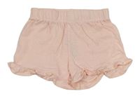 Světlerůžové kraťasy s volánky Primark
