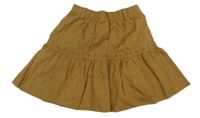 Hnědá plátěná sukně 