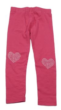 Růžové legíny se srdíčky 