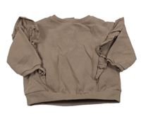 Hnědá mikina s volánky Next