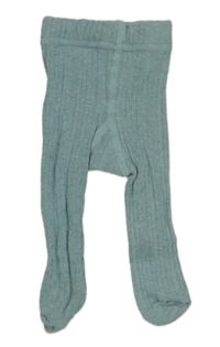 Zelenomodré žebrované punčocháče Next