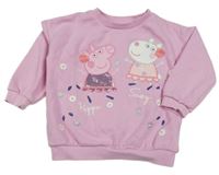 Růžová mikina s Peppou a Suzy