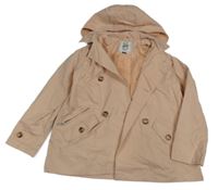 Světlerůžový šusťákový jarní kabátek s kapucí C&A