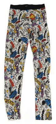 Bílo-barevné spodní kalhoty s graffiti Alive