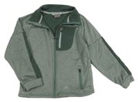 Zelená melírovaná propínací thermo funkční mikina Trespass