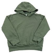 Tmavozelená mikina s kapucí Y.F.K.