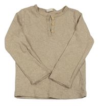 Béžové žebrované triko H&M