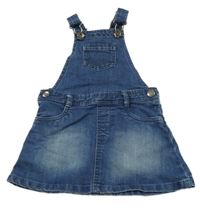 Tmavomodré riflové laclové šaty